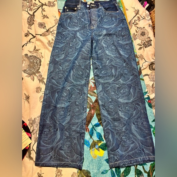 Anthropologie 🌹Ética Archer High-Rise Wide-Leg Jeans Sz 27 - Picture 6 of 6